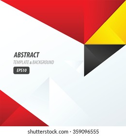 template triangle yellow, black, red