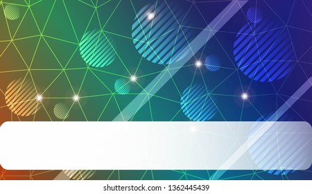 Template with triangles, line, circle, space for text. Gradient color. Design for you business. Vector illustration