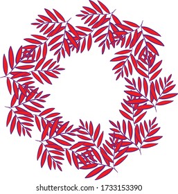 Plantilla con hojas tropicales con doodle, estilo dibujado a mano. Bonito y elegante boceto para impresión, publicidad, ilustración. Diseño optimista, luminoso, divertido, de verano. Espacio para texto e imagen. Decorar