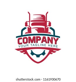 Monochrome Truck Vector Logo Delivery Company Stock Vector (Royalty ...