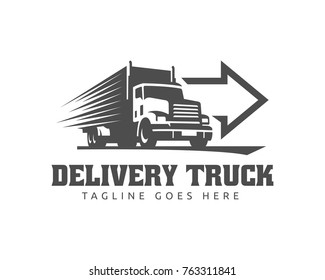 A Template Of Truck Logo, Cargo, Delivery, Logistic