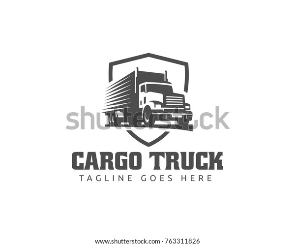 A template of Truck Logo, cargo logo, delivery cargo\
trucks, Logistic logo