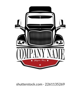 Template Trucking logo. Premium vector logo design isolated. Ready made logo concept