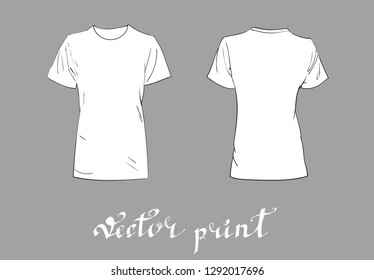 template t-shirt silhouette illustration vector