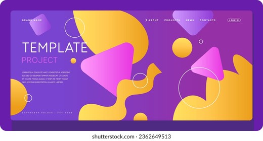 Eine Vorlage für Ihr Design. Eine Zusammensetzung geometrischer Formen. Grafische Elemente für Design und Kreativität.