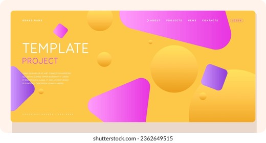 A template to use in your design. A composition of geometric shapes. Graphic elements for design and creativity.
