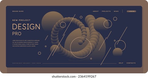 A template to use in your design. A composition of geometric shapes. Graphic elements for design and creativity.