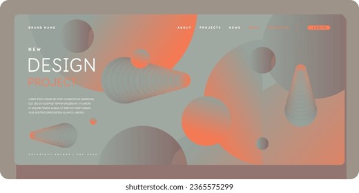 A template to use in your design. A composition of geometric shapes. Graphic elements for design and creativity.