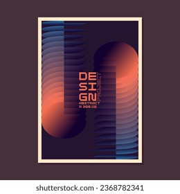 Eine Vorlage für Ihr Design. Eine Zusammensetzung geometrischer Formen. Abstrakter Hintergrund. Modernes Poster.