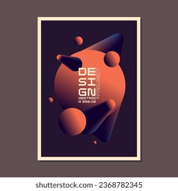 A template to use in your design. A composition of geometric shapes. Abstract background. Modern poster.
