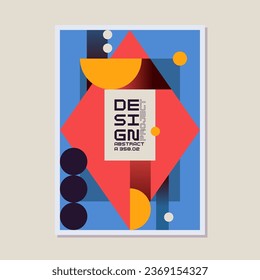 A template to use in your design. A composition of geometric shapes. Abstract background. Modern poster.