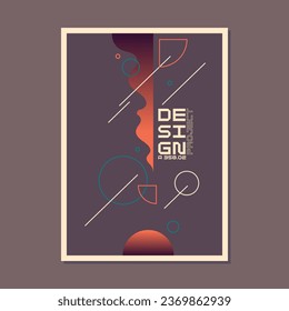 A template to use in your design. A composition of geometric shapes. Graphic elements for design and creativity.