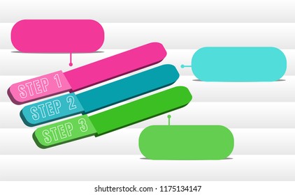 Template, used for workflow layout, diagram, annual report, web design. Business concept steps or processes, on world map background, Vector eps10
