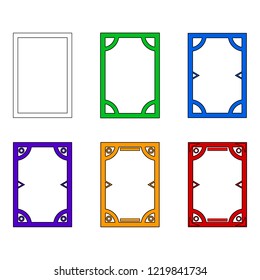 Template of user interface for mobile applications, cards, games. Frames of level up. Vector illustration for your design.