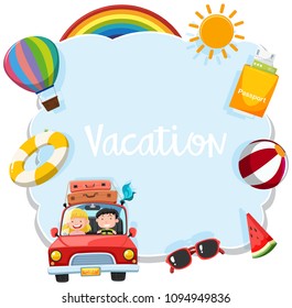 A Template of Vacation Tourist illustration