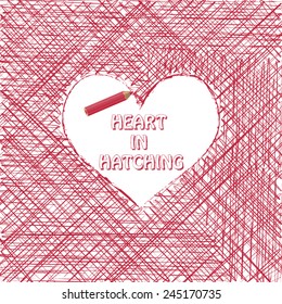 Template for Valentine Cards. Shaded pink background with empty space in the form of heart. Vector illustration. 