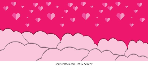 Template of Valentine day flyer, can be used in love banner design, advertisement, sale flyer, promotion, vector art illustration