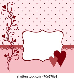 Template for Valentine or Wedding greetings card or postcard (EPS10)