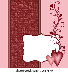 Template for Valentine or Wedding greetings card or postcard (EPS10)
