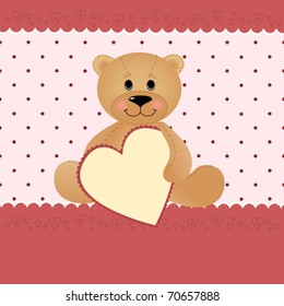 Template for Valentine or Wedding greetings card or postcard (EPS10)