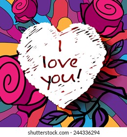 Template for Valentine`s Day  card and background. 