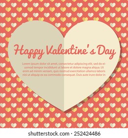 Template Valentine's Day Greeting Card Design