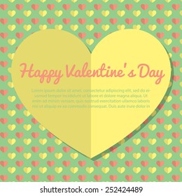 Template Valentine's Day Greeting Card Design