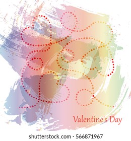 Template of Valentine's day poster, icon, Valentine's day greeting card, Valentine's day print, vector colorful background.