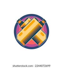 template vaporizer store logo vintage