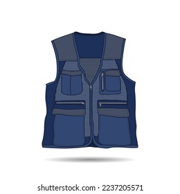 Template vector army vest. Vector illustration eps 10