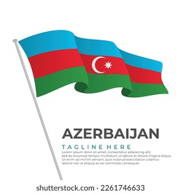 Plantilla vector marca Azerbaiyán diseño moderno. Ilustración del vector