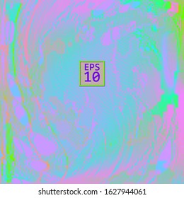 Template of a vector background with holographic neon colors with glitch effect. Hipster style.