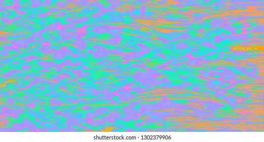 Template of a vector background with neon color with glitch effect. Hipster style.