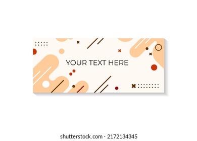 Template for vector banner with free space