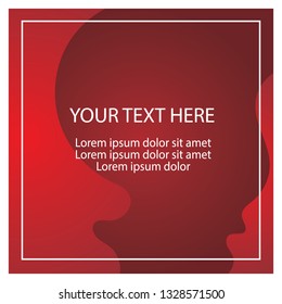 Template vector banner red color design in eps.10. Creative graphic background simple and easy to use.