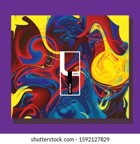 template vector brochure colorful  abstract line  
