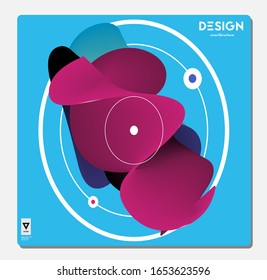 template vector brochure colorful  abstract mesh shape 