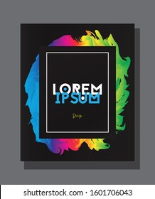 template vector brochure colorful  grunge shape