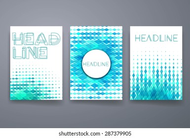 Template. Vector brochure design templates collection. Applications and Infographic Concept. Set of Flyer, Brochure Design Templates.
