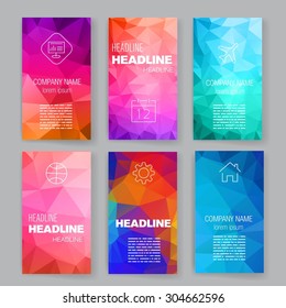 Template. Vector brochure design templates collection. Applications and Infographic Concept. Set of Flyer, Brochure Design Templates. Set of poster, flyer, brochure design templates.