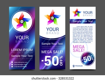 Template. Vector brochure design templates collection. Applications and Infographic Concept Set Flyer