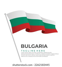 Template vector Bulgaria flag modern design. Vector illustration