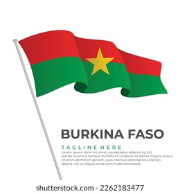 Template vector Burkina Faso flag modern design. Vector illustration