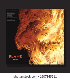 template vector cover and brochure flame motion shape 