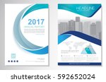 Template vector design for Brochure, Annual Report, Magazine, Poster, Corporate Presentation, Portfolio, Flyer, layout modern with green and blue color size A4, Front and back, Easy to use and edit.