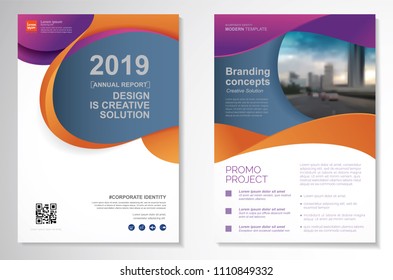 Template vector design for Brochure, Annual Report, Magazine, Poster, Corporate Presentation, Portfolio, Flyer, infographic, layout modern with colorful size A4, Front and back, Easy to use and edit.