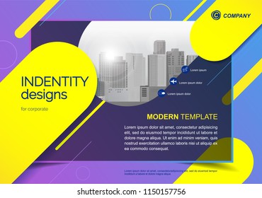 Template vector design for Brochure, Annual Report, Web design  Poster, Corporate Presentation, Flyer, layout modern with colorful size horizontal, Easy to use and edit.