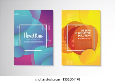 Template vector design for Brochure, Annual Report, Magazine, Poster, Corporate Presentation, Portfolio, Flyer, infographic, layout modern with colorful size A4, Front and back, Easy to use.