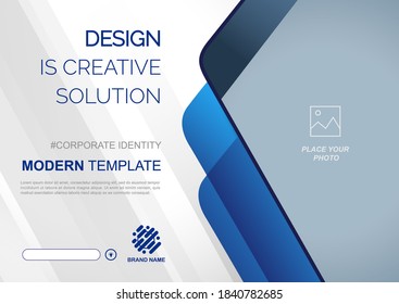 Template vector design for Brochure, Annual Report, Web design  Poster, Corporate Presentation, Flyer, layout modern with blue color size horizontal, Easy to use and edit.