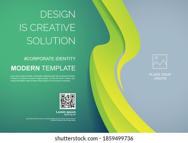 Template vector design for Brochure, Annual Report, Web design  Poster, Corporate Presentation, Flyer, layout modern with blue color size horizontal, Easy to use and edit.